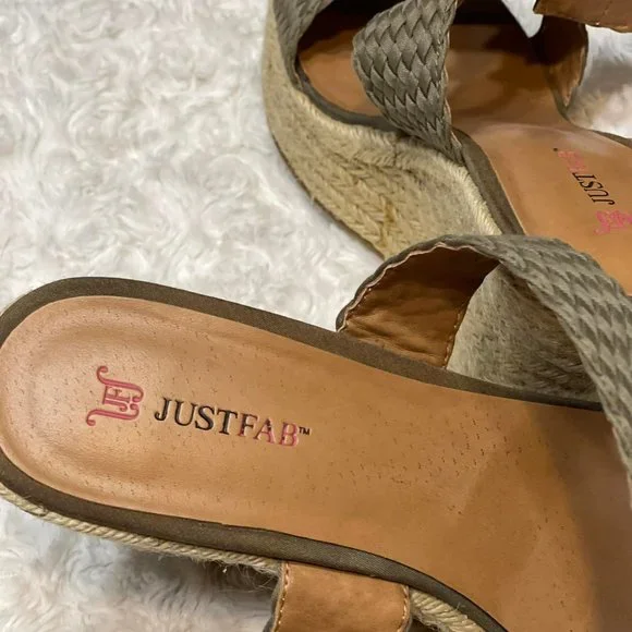 Just Fab Army Green Breeze Wedges - Picture 3 of 6